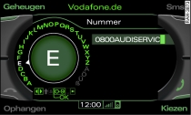 Telefoonnummer via het letterscherm ingeven